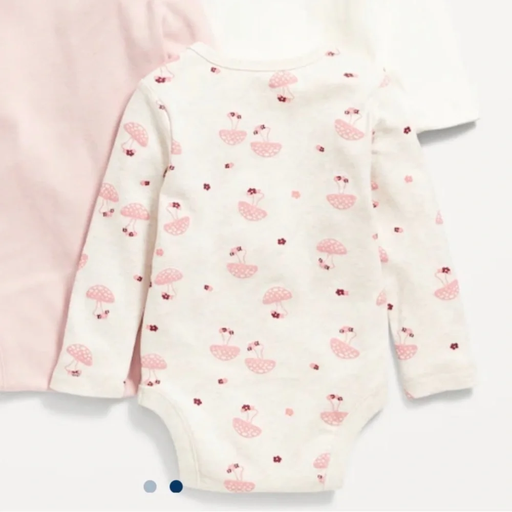 Old Navy Unisex 5-Pack Long-Sleeve Bodysuit for Baby, Multi, 18-24 Mos., NWT - Picture 2 of 7